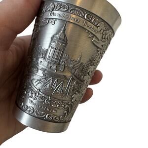 Vintage Zinn Becker Pewter Cup Souvenir Cup From Germany Metal Tumbler NEW